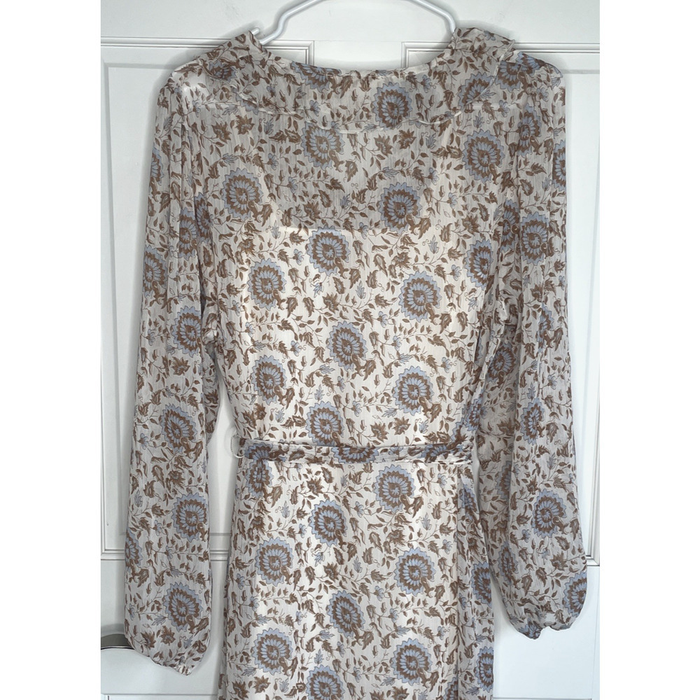Lucky Brand Women’s Bohemian Ruffle Maxi Dress Size S Floral Cottage Peasant - Picture 9 of 16